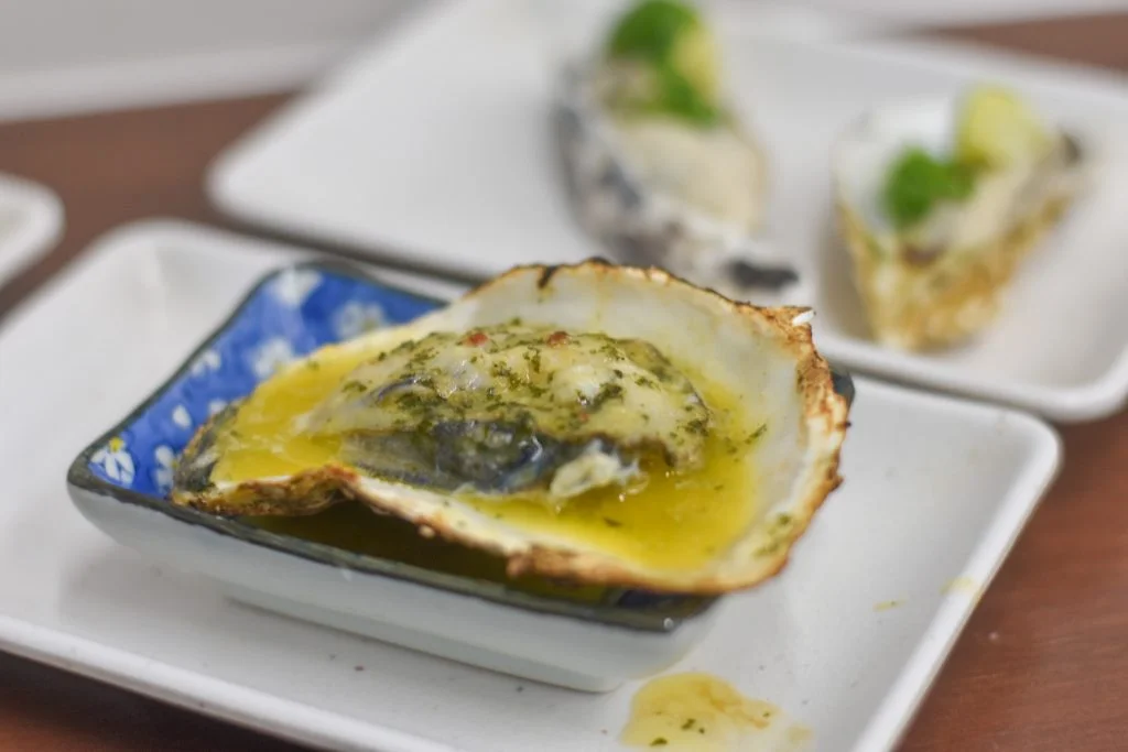 garlic butter oyster at kaki fuku maru